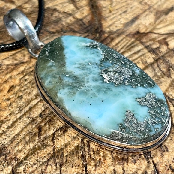 Caribbean Larimar Pendant 2 1/4” - Picture 9 of 13